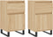 vidaXL - Dressoirs - 2 - st - 40x35x70 - cm - bewerkt - hout - sonoma - eikenkleurig