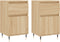 vidaXL - Dressoirs - 2 - st - 40x35x70 - cm - bewerkt - hout - sonoma - eikenkleurig