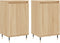 vidaXL - Dressoirs - 2 - st - 40x35x70 - cm - bewerkt - hout - sonoma - eikenkleurig