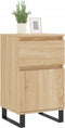 vidaXL - Dressoirs - 2 - st - 40x35x70 - cm - bewerkt - hout - sonoma - eikenkleurig