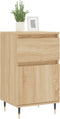 vidaXL - Dressoirs - 2 - st - 40x35x70 - cm - bewerkt - hout - sonoma - eikenkleurig