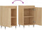 vidaXL - Dressoirs - 2 - st - 40x35x70 - cm - bewerkt - hout - sonoma - eikenkleurig