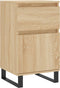 vidaXL - Dressoirs - 2 - st - 40x35x70 - cm - bewerkt - hout - sonoma - eikenkleurig