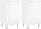 vidaXL - Dressoirs - 2 - st - 40x35x70 - cm - bewerkt - hout - hoogglans - wit