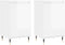vidaXL - Dressoirs - 2 - st - 40x35x70 - cm - bewerkt - hout - hoogglans - wit