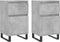 vidaXL - Dressoirs - 2 - st - 40x35x70 - cm - bewerkt - hout - betongrijs