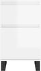 vidaXL - Dressoirs - 2 - st - 40x35x70 - cm - bewerkt - hout - hoogglans - wit
