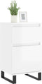 vidaXL - Dressoirs - 2 - st - 40x35x70 - cm - bewerkt - hout - hoogglans - wit