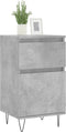 vidaXL - Dressoirs - 2 - st - 40x35x70 - cm - bewerkt - hout - betongrijs