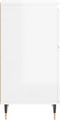 vidaXL - Dressoirs - 2 - st - 40x35x70 - cm - bewerkt - hout - hoogglans - wit