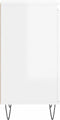 vidaXL - Dressoirs - 2 - st - 40x35x70 - cm - bewerkt - hout - hoogglans - wit