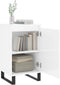 vidaXL - Dressoirs - 2 - st - 40x35x70 - cm - bewerkt - hout - hoogglans - wit
