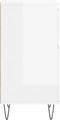 vidaXL - Dressoirs - 2 - st - 40x35x70 - cm - bewerkt - hout - hoogglans - wit