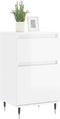 vidaXL - Dressoirs - 2 - st - 40x35x70 - cm - bewerkt - hout - hoogglans - wit