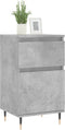 vidaXL - Dressoirs - 2 - st - 40x35x70 - cm - bewerkt - hout - betongrijs