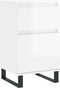 vidaXL - Dressoirs - 2 - st - 40x35x70 - cm - bewerkt - hout - hoogglans - wit