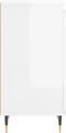 vidaXL - Dressoirs - 2 - st - 40x35x70 - cm - bewerkt - hout - hoogglans - wit