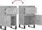 vidaXL - Dressoirs - 2 - st - 40x35x70 - cm - bewerkt - hout - betongrijs