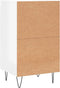 vidaXL - Dressoirs - 2 - st - 40x35x70 - cm - bewerkt - hout - hoogglans - wit
