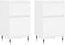 vidaXL - Dressoirs - 2 - st - 40x35x70 - cm - bewerkt - hout - wit