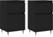vidaXL - Dressoirs - 2 - st - 40x35x70 - cm - bewerkt - hout - zwart