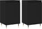 vidaXL - Dressoirs - 2 - st - 40x35x70 - cm - bewerkt - hout - zwart
