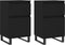 vidaXL - Dressoirs - 2 - st - 40x35x70 - cm - bewerkt - hout - zwart