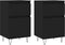 vidaXL - Dressoirs - 2 - st - 40x35x70 - cm - bewerkt - hout - zwart