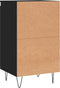 vidaXL - Dressoirs - 2 - st - 40x35x70 - cm - bewerkt - hout - zwart