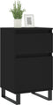 vidaXL - Dressoirs - 2 - st - 40x35x70 - cm - bewerkt - hout - zwart