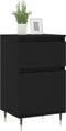 vidaXL - Dressoirs - 2 - st - 40x35x70 - cm - bewerkt - hout - zwart