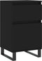 vidaXL - Dressoirs - 2 - st - 40x35x70 - cm - bewerkt - hout - zwart