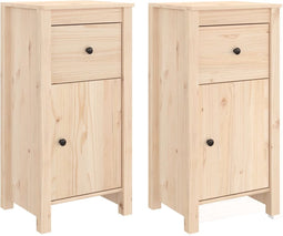 vidaXL - Dressoirs - 2 - st - 40x35x80 - cm - massief - grenenhout
