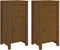 vidaXL - Dressoirs - 2 - st - 40x35x80 - cm - massief - grenenhout - honingbruin