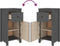 vidaXL - Dressoirs - 2 - st - 40x35x80 - cm - massief - grenenhout - grijs