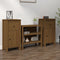 vidaXL - Dressoirs - 2 - st - 40x35x80 - cm - massief - grenenhout - honingbruin