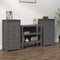 vidaXL - Dressoirs - 2 - st - 40x35x80 - cm - massief - grenenhout - grijs