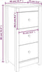 vidaXL - Dressoirs - 2 - st - 40x35x80 - cm - massief - grenenhout - grijs