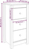 vidaXL - Dressoirs - 2 - st - 40x35x80 - cm - massief - grenenhout - wit
