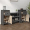 vidaXL - Dressoirs - 2 - st - 40x35x80 - cm - massief - grenenhout - grijs