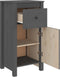 vidaXL - Dressoirs - 2 - st - 40x35x80 - cm - massief - grenenhout - grijs
