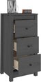 vidaXL - Dressoirs - 2 - st - 40x35x80 - cm - massief - grenenhout - grijs
