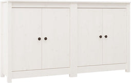 vidaXL - Dressoirs - 2 - st - 70x35x80 - cm - massief - grenenhout - wit