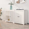 vidaXL - Dressoirs - 2 - st - 70x35x80 - cm - massief - grenenhout - wit