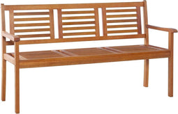 vidaXL - Driezits - tuinbank - 150 - cm - massief - eucalyptushout