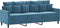 vidaXL - Driezitsbank - 180 - cm - fluweel - blauw