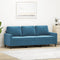 vidaXL - Driezitsbank - 180 - cm - fluweel - blauw