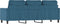 vidaXL - Driezitsbank - 180 - cm - fluweel - blauw