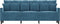 vidaXL - Driezitsbank - 180 - cm - fluweel - blauw