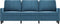 vidaXL - Driezitsbank - 180 - cm - fluweel - blauw